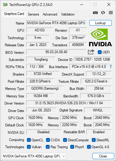 Test Hyperbook V17 Liquid z NVIDIA GeForce RTX 4090 Laptop GPU. Chłodzenie wodne w tym laptopie do gier daje radę [nc1]