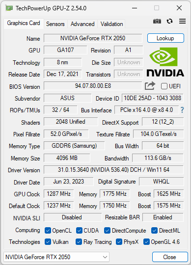 Test ASUS TUF Gaming F15 z NVIDIA GeForce RTX 2050 - Co potrafi najsłabszy układ graficzny Ampere? [nc1]