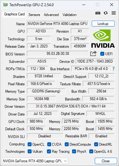 Test ASUS ROG Zephyrus M16 - Stylowy notebook do gier i pracy z układem NVIDIA GeForce RTX 4090 Laptop GPU [nc1]