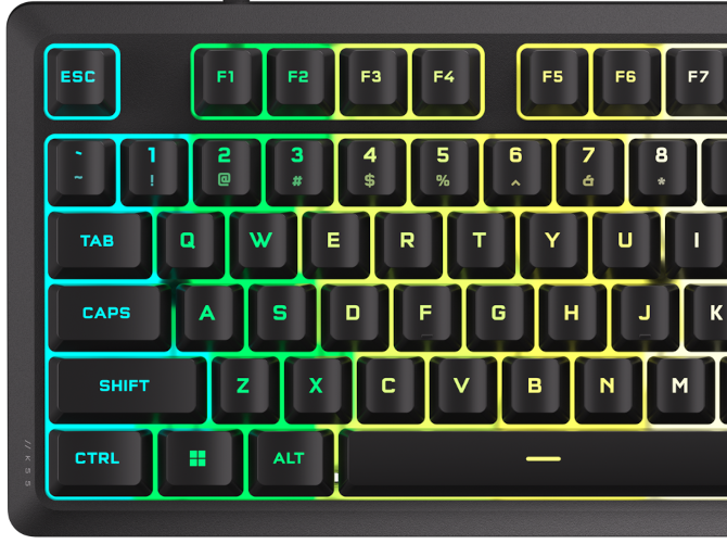 Recenzja klawiatury Corsair K55 Core RGB. Solidna membrana za 200 złotych, jednak to ciągle membrana... [nc1]