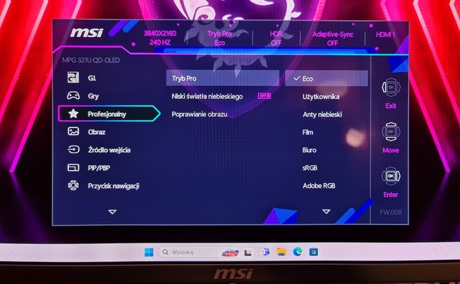 Test MSI MPG 321URX - 32-calowy monitor 4K QD-OLED dla graczy z odświeżaniem 240 Hz oraz z HDMI 2.1 [nc1]