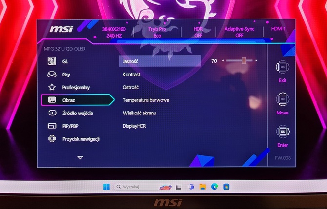 Test MSI MPG 321URX - 32-calowy monitor 4K QD-OLED dla graczy z odświeżaniem 240 Hz oraz z HDMI 2.1 [nc1]