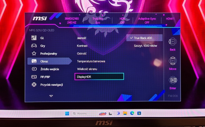 Test MSI MPG 321URX - 32-calowy monitor 4K QD-OLED dla graczy z odświeżaniem 240 Hz oraz z HDMI 2.1 [nc1]