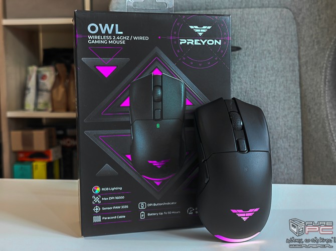 Test bezprzewodowej myszki Preyon Owl Wireless - Dobra propozycja z solidnym sensorem w cenie do 200 złotych [nc1]