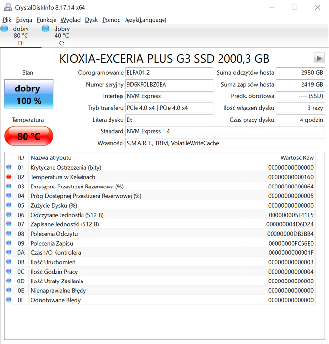 Test dysku SSD Kioxia Exceria Plus G3 - Konkurent Lexar NM710, który przeszedł spore zmiany względem poprzednika [nc1]