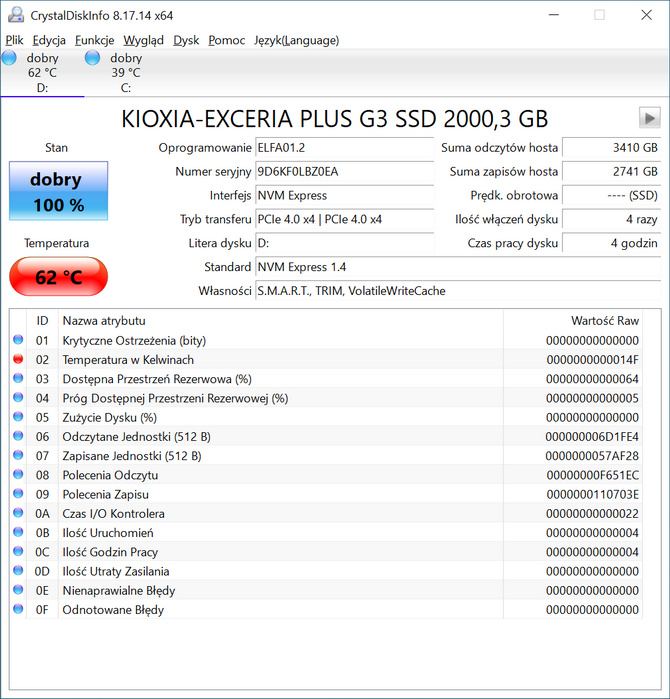 Test dysku SSD Kioxia Exceria Plus G3 - Konkurent Lexar NM710, który przeszedł spore zmiany względem poprzednika [nc1]