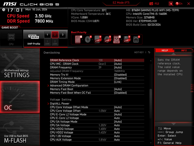Test płyty głównej MSI B760M GAMING PLUS WIFI - Dobrze wyceniona płyta główna dla procesorów Intel i pamięci DDR5 [nc1]