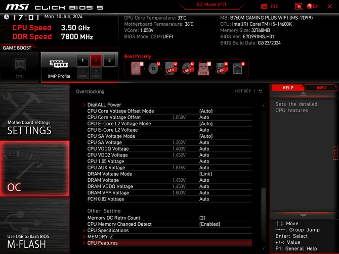 Test płyty głównej MSI B760M GAMING PLUS WIFI - Dobrze wyceniona płyta główna dla procesorów Intel i pamięci DDR5 [nc1]