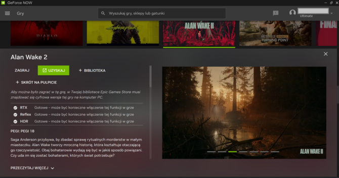 Test NVIDIA GeForce NOW - Plan Ultimate z kartą klasy GeForce RTX 4080 jako alternatywa dla klasycznych komputerów [nc1]