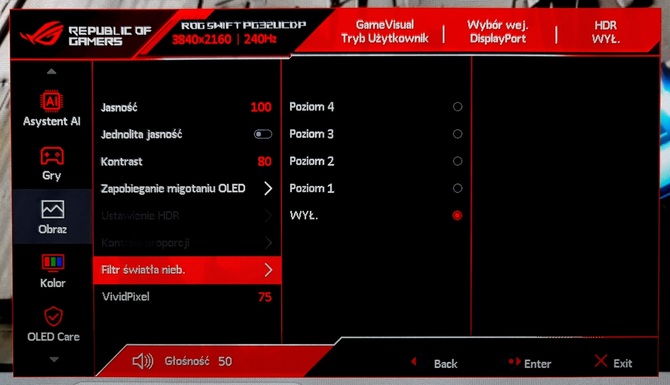 Test ASUS ROG Swift OLED PG32UCDP - Monitor 4K OLED dla graczy z trybem 4K 240 Hz oraz Full HD 480 Hz [nc1]