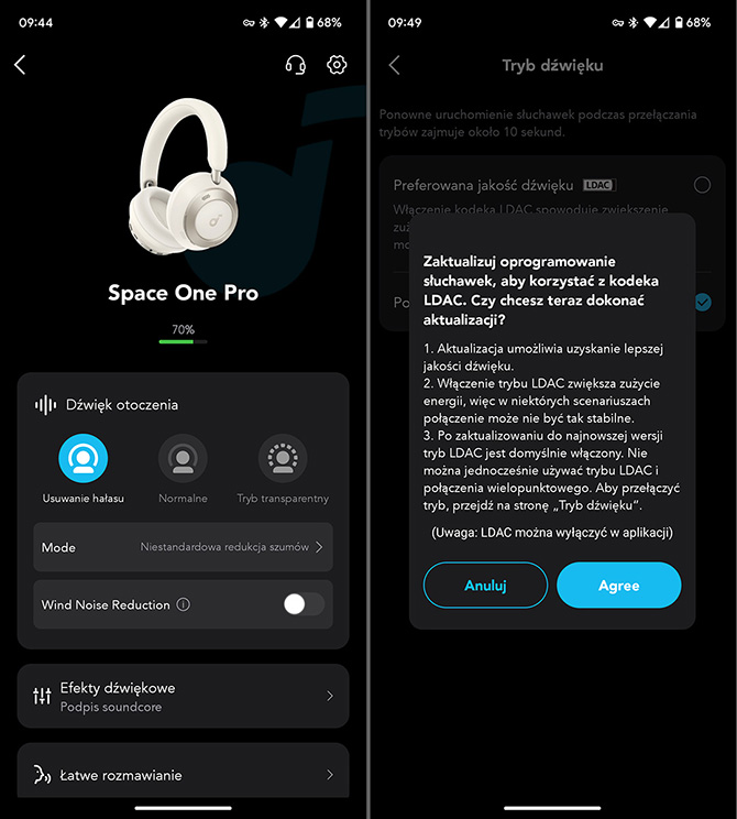 Recenzja Soundcore Space One Pro. Bezprzewodowe słuchawki z długim czasem pracy i basowym brzmieniem [nc1]