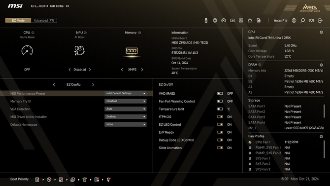 Test płyty głównej MSI MEG Z890 ACE dla procesorów Intel Core Ultra 200 - Najwyższa klasa, jeśli nie liczy się kasa. Premiera LGA 1851 [nc1]