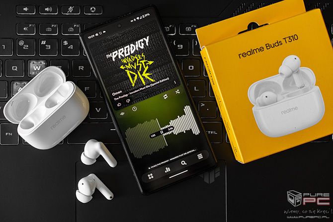Recenzja Realme Buds T310. Tanie słuchawki z bardzo dobrą baterią, ANC, multipoint i atrakcyjnym dźwiękiem [nc1]