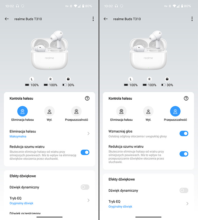 Recenzja Realme Buds T310. Tanie słuchawki z bardzo dobrą baterią, ANC, multipoint i atrakcyjnym dźwiękiem [nc1]