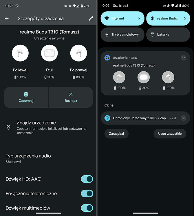 Recenzja Realme Buds T310. Tanie słuchawki z bardzo dobrą baterią, ANC, multipoint i atrakcyjnym dźwiękiem [nc1]