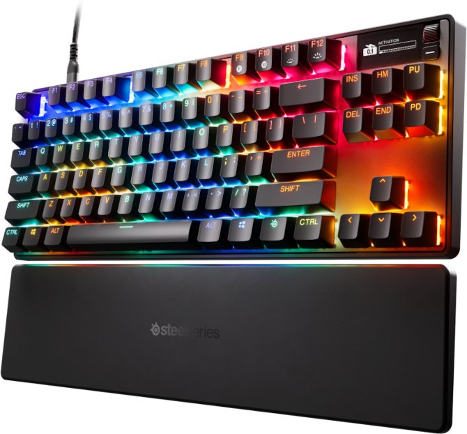 Test klawiatury SteelSeries APEX PRO TKL Gen 3 - Magnetyczne przełączniki z efektem Halla, Rapid Trigger i wyświetlacz OLED [nc1]