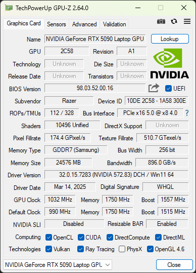 Test NVIDIA GeForce RTX 5090 Laptop GPU w notebooku Razer Blade 16 - Premiera architektury Blackwell w laptopach [nc1]