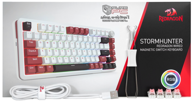 Redragon Stormhunter K721WRB-RGB - Test najtańszej klawiatury z przełącznikami magnetycznymi, rapid trigger i 8000 Hz [nc1]