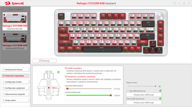 Redragon Stormhunter K721WRB-RGB - Test najtańszej klawiatury z przełącznikami magnetycznymi, rapid trigger i 8000 Hz [nc1]