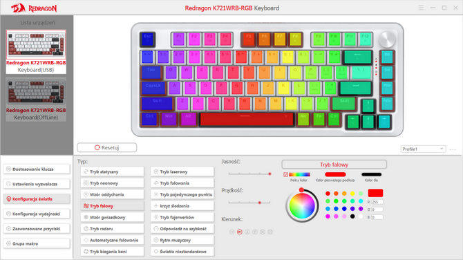 Redragon Stormhunter K721WRB-RGB - Test najtańszej klawiatury z przełącznikami magnetycznymi, rapid trigger i 8000 Hz [nc1]