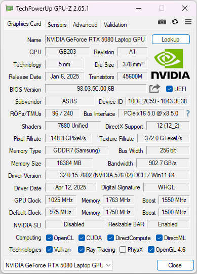 Test ASUS ROG Strix SCAR 16 - Notebook z NVIDIA GeForce RTX 5080 Laptop GPU oraz świetnym ekranem IPS z Mini LED [nc1]