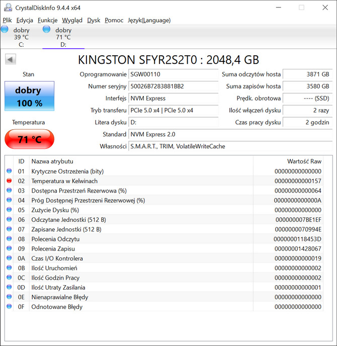 Test dysku SSD Kingston Fury Renegade G3 - Czekacie na Kingston KC5000? Najpierw producent przygotował flagowca Gen5 [nc1]