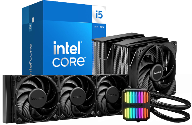 Chłodzenie AiO vs chłodzenie powietrzem na Intel Core i5-14600K plus undervolting - be quiet! Silent Loop 3 vs Pure Rock Pro 3 [nc1]