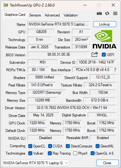 Analiza wydajności oraz jakości obrazu w grze DOOM: The Dark Ages na przykładzie laptopa MSI Stealth A16 z GeForce RTX 5070 Ti [nc1]
