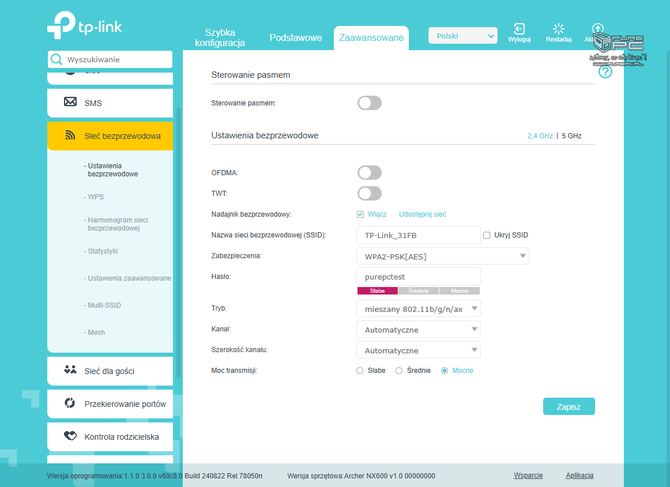 Test routera TP-Link Archer NX600 - reprezentant ciągle rosnącej grupy routerów 5G z wydajnym Wi-Fi i niskim poborem mocy [9]
