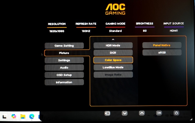 Test AOC 24G4XE - Hitowy monitor dla mniej wymagających graczy. Ekran IPS, 180 Hz i ponad 90% DCI-P3 za mniej niż 500 złotych [nc1]