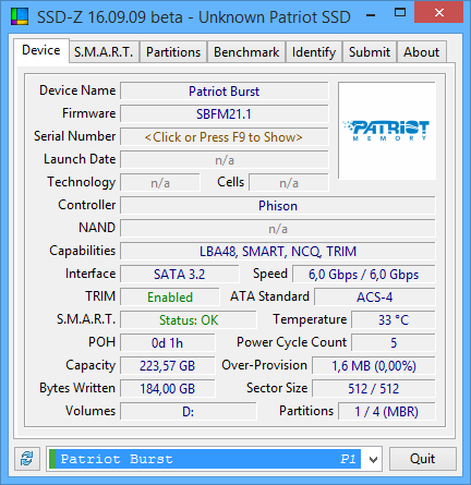 Patriot Burst 240GB Jeden z tańszych SSD dostępnych na rynku [3]