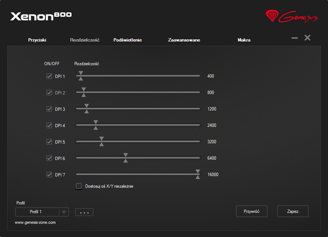 Test myszki Genesis Xenon 800 - Świetny sensor w plastrze miodu [nc12]