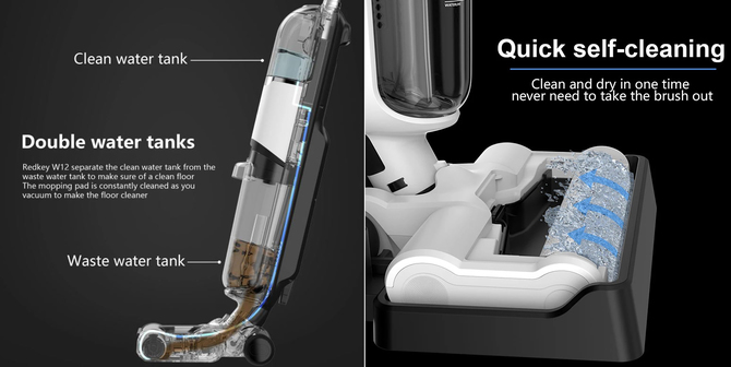 Redkey W12 – recenzja pionowego, lekkiego i bezprzewodowego odkurzacza z opcją mopowania. Wygoda i higiena obsługi [nc1]