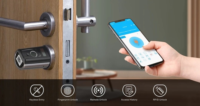 WeLock Touch41 - recenzja smart zamka odblokowywanego czytnikiem linii papilarnych, aplikacją i kartą RFID [nc1]