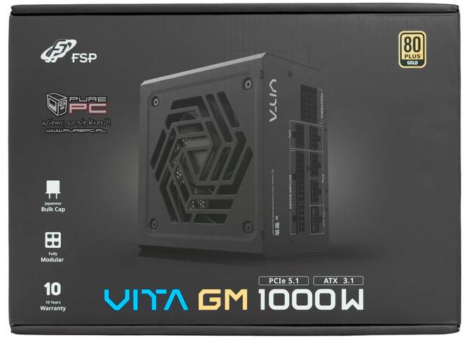 Test zasilacza FSP VITA GM 1000 W - Bardzo dobrze wyceniona jednostka ATX 3.1 z odpinanym okablowaniem [nc1]