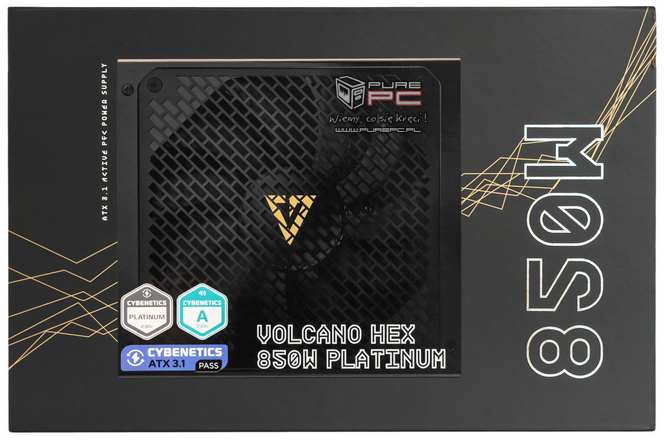 Recenzja zasilacza Modecom Volcano HEX 850 W Platinum - Dobra jakość, 10 lat gwarancji i wysoka sprawność w niskiej cenie [nc1]
