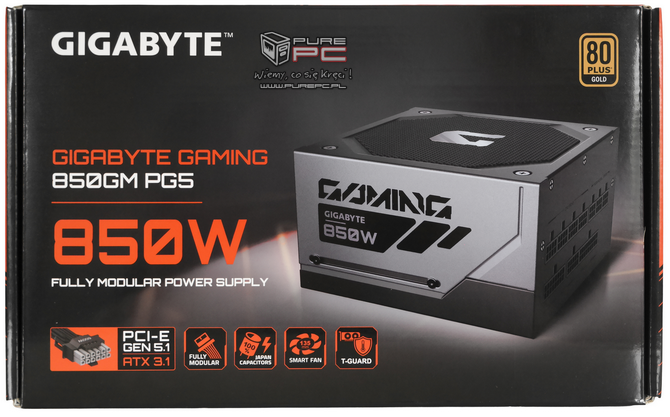 Test zasilacza Gigabyte Gaming 850GM PG5 - Poprawiona platforma i monitorowane złącze 12Vx6 przepisem na sukces? [nc1]