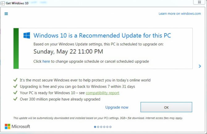 Bezczelna metoda Microsoftu na aktualizację do Windows 10 [1]