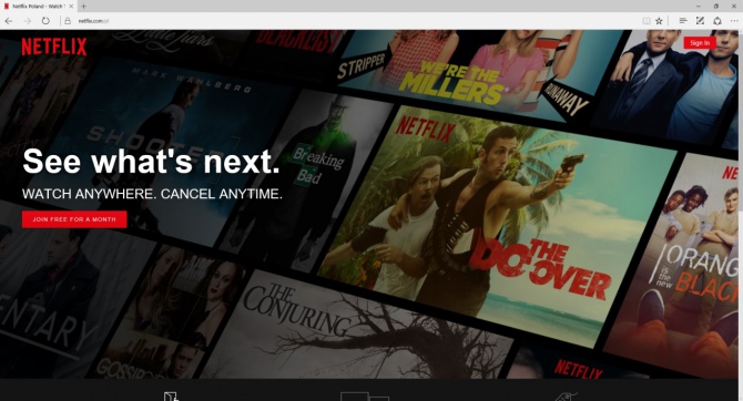 Netflix - tylko Microsoft IE oraz Edge z obsługą filmów 1080 [1]