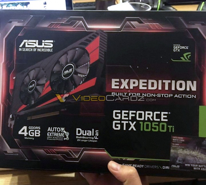 NVIDIA GeForce GTX 1050 Ti od ASUS uchwycone na zdjęciu [1]