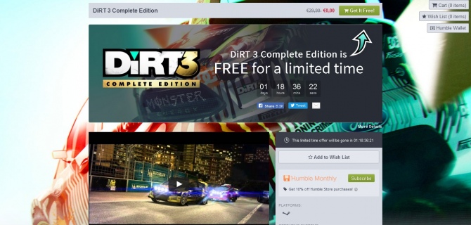 Dirt 3 Complete Edition za darmo w Humble Store [1]