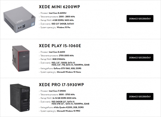 XEDE - polska firma oferująca gotowe zestawy komputerowe [2]