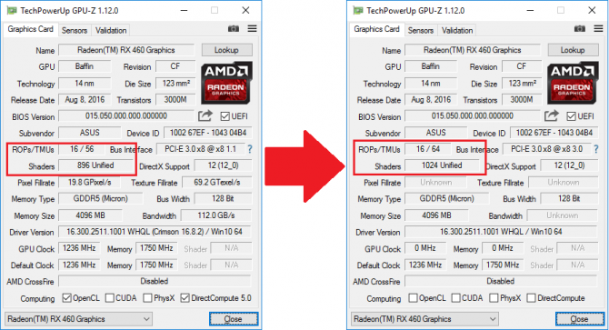AMD Radeon RX 460 z możliwością odblokowania pełnego rdzenia [1]
