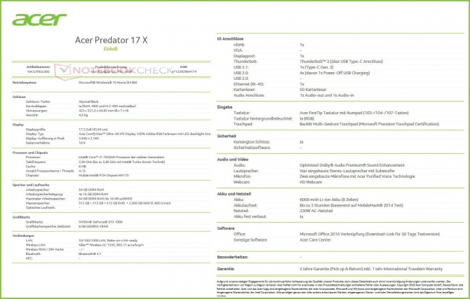 Acer Predator 17X z Intel Core i7-7820HK i GeForce GTX 1080 [6]