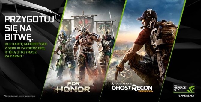 For Honor lub Ghost Recon: Wildlands za darmo do kart NVIDII [1]