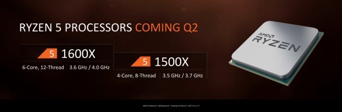 AMD Ryzen 5 1600X i 1500X - nowe chipy już niebawem [1]