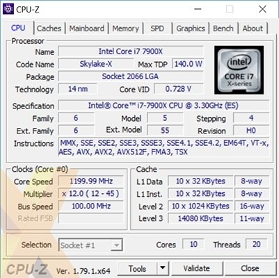 Intela Core i9-7900X - pojawiły się pierwsze testy Skylake-X [1]