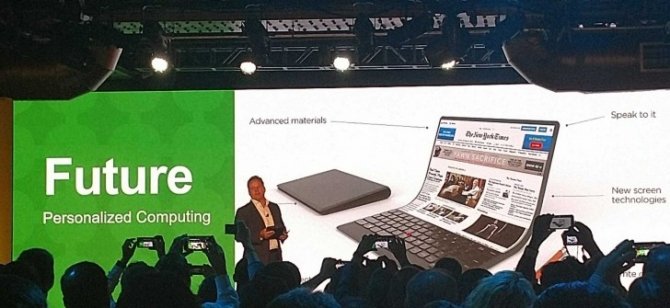 Lenovo zaprezentował koncept laptopa z giętkim ekranem [1]