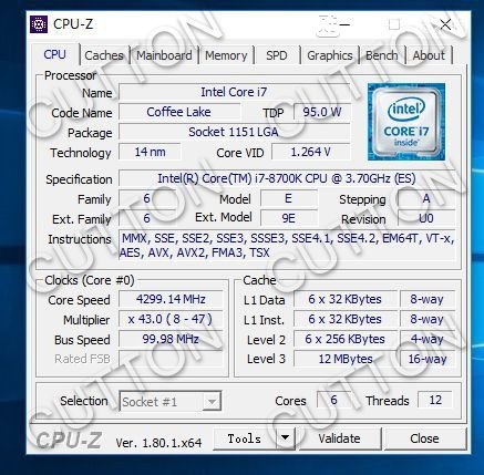 Intel Coffee Lake - Wyniki Core i7-8700K, i7-8700, i5-8400 [1]