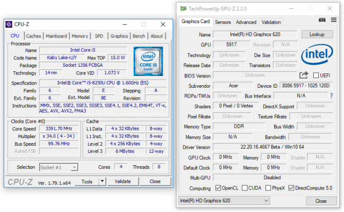 Intel Core i5-8250U - rozczarowujące wyniki wydajności [1]